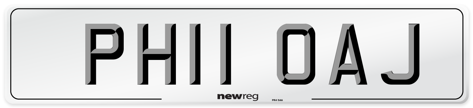 PH11 OAJ Number Plate from New Reg